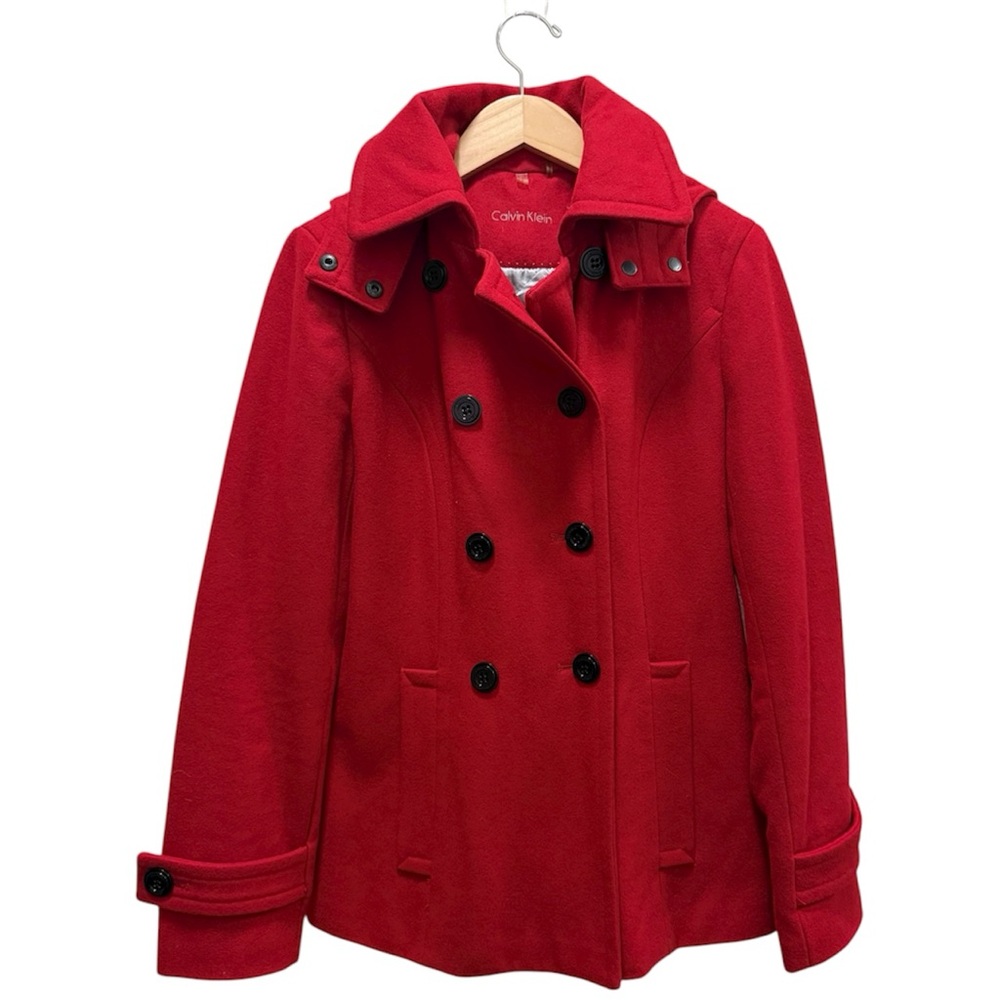 Calvin Klein Vibrant Red Peacoat